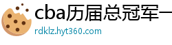 cba历届总冠军一览表